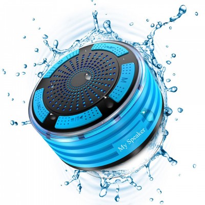 Latest gadgets LED IPX7 waterproof bluetooth speaker for shower with CE,ROHS,FCC,IPX7,BQB,BSCI,ISO9001 certification